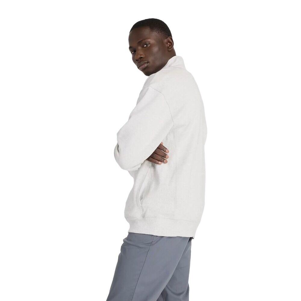 Sudadera Gris New Balance Athletics Fleece 1/2 Zip Ash Heather 4/5