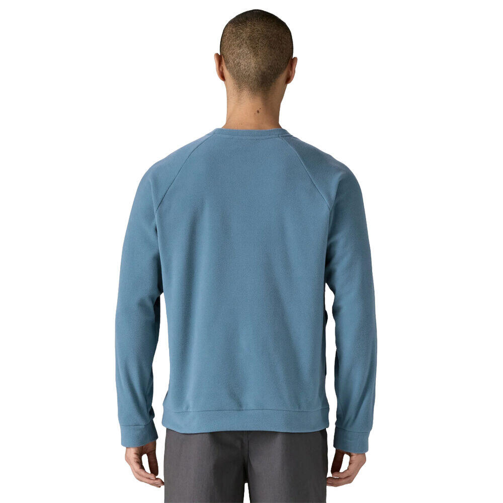 Sudadera Azul Patagonia Men´s Micro D Fleece Crewneck Still Blue Con Forro Polar 3/4