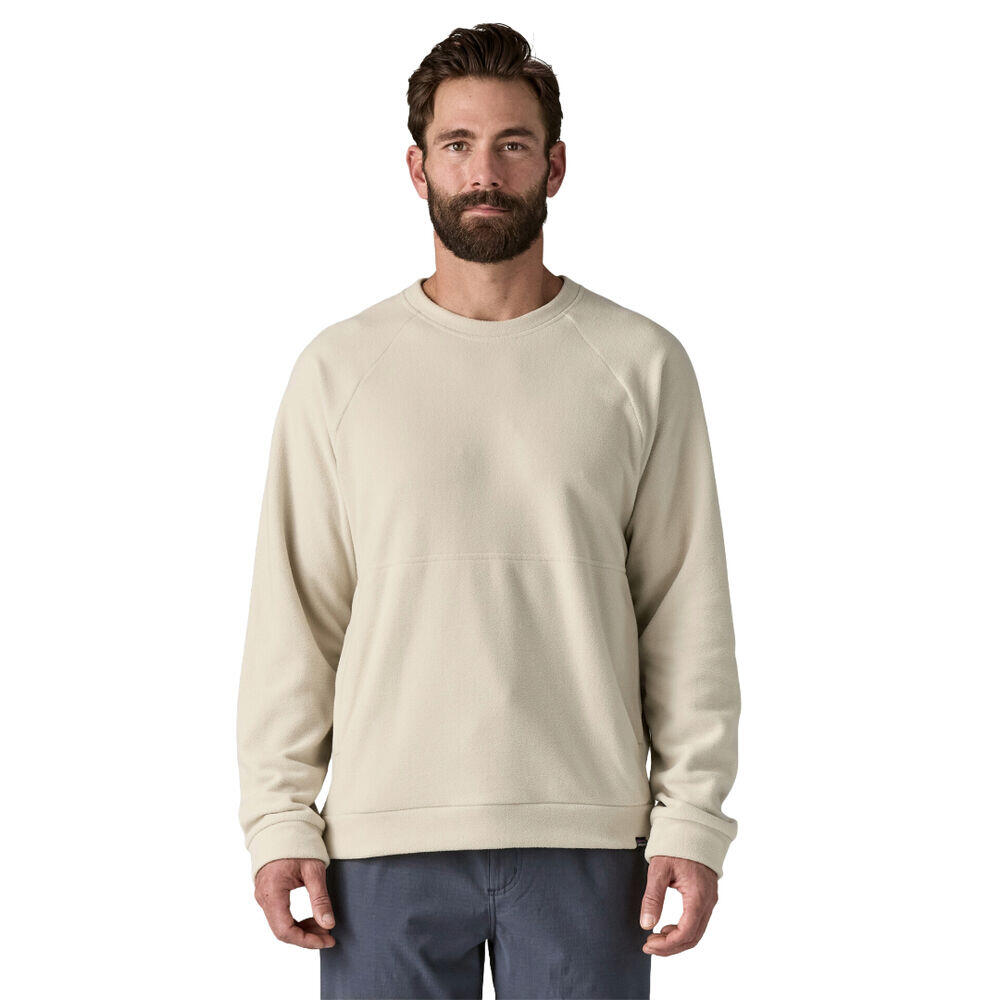 Sudadera Beige Patagonia Men´s Micro D Fleece Crewneck Con Forro Polar 2/4