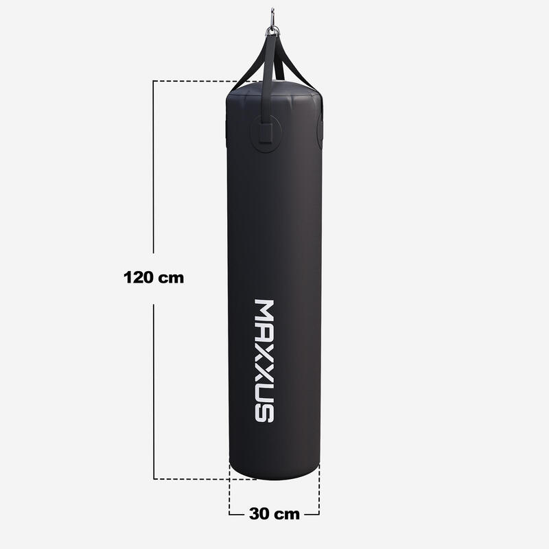 Sac de box 120 cm cu umplere reglabila, negru, Maxxus