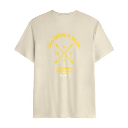 Camiseta Marrón Ecoalf Clin T-Shirt Man Gret de Corte Regular, Cómoda y Versátil