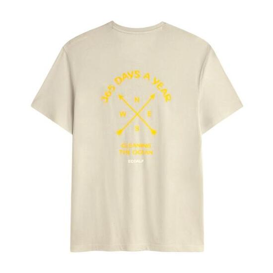 Camiseta Marrón Ecoalf Clin T-Shirt Man Gret de Corte Regular, Cómoda y Versátil