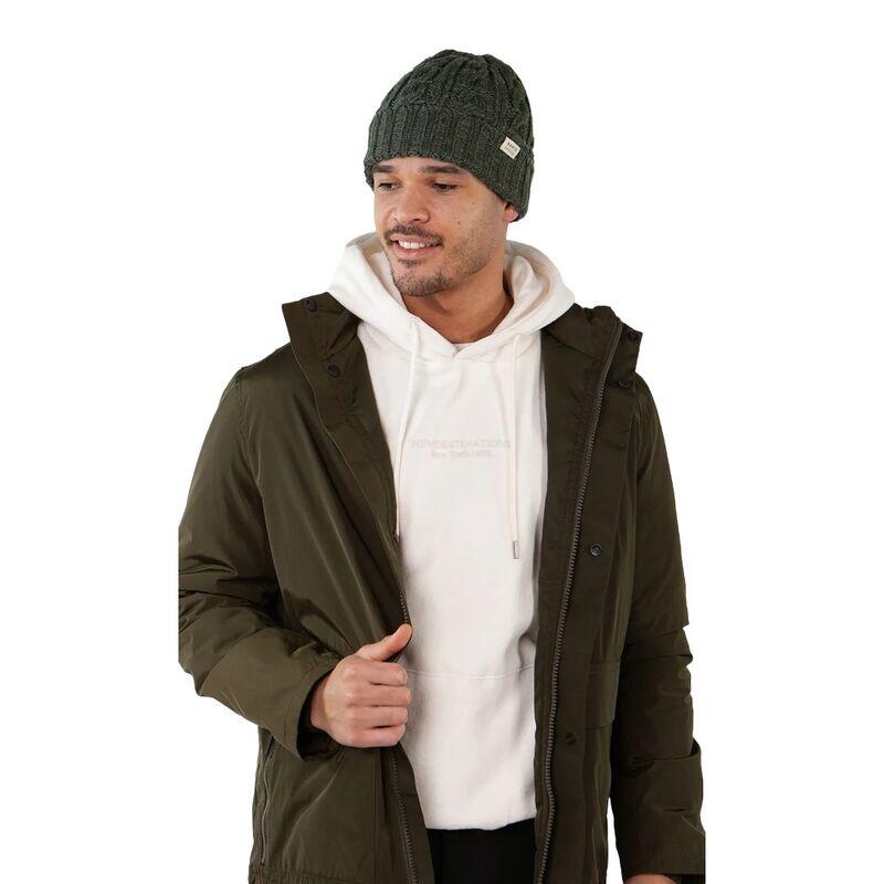 Gorro Verde Barts Kaen Beanie Army Suave y Elástico con Patrón de Cable 2/4