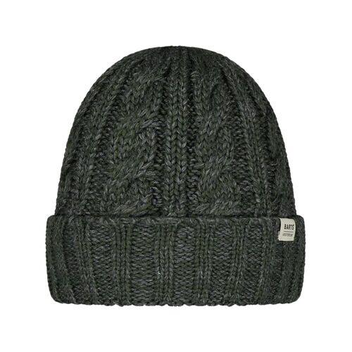 Gorro Verde Barts Kaen Beanie Army Suave y Elástico con Patrón de Cable 4/4