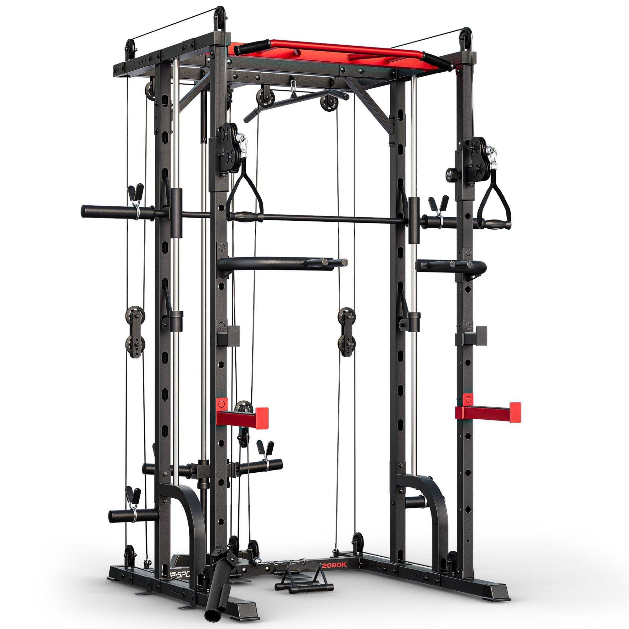 Klatka do treningu siłowego Power Rack Hop-Sport HS-2090K z wyciągiem i suwnicą 1/7