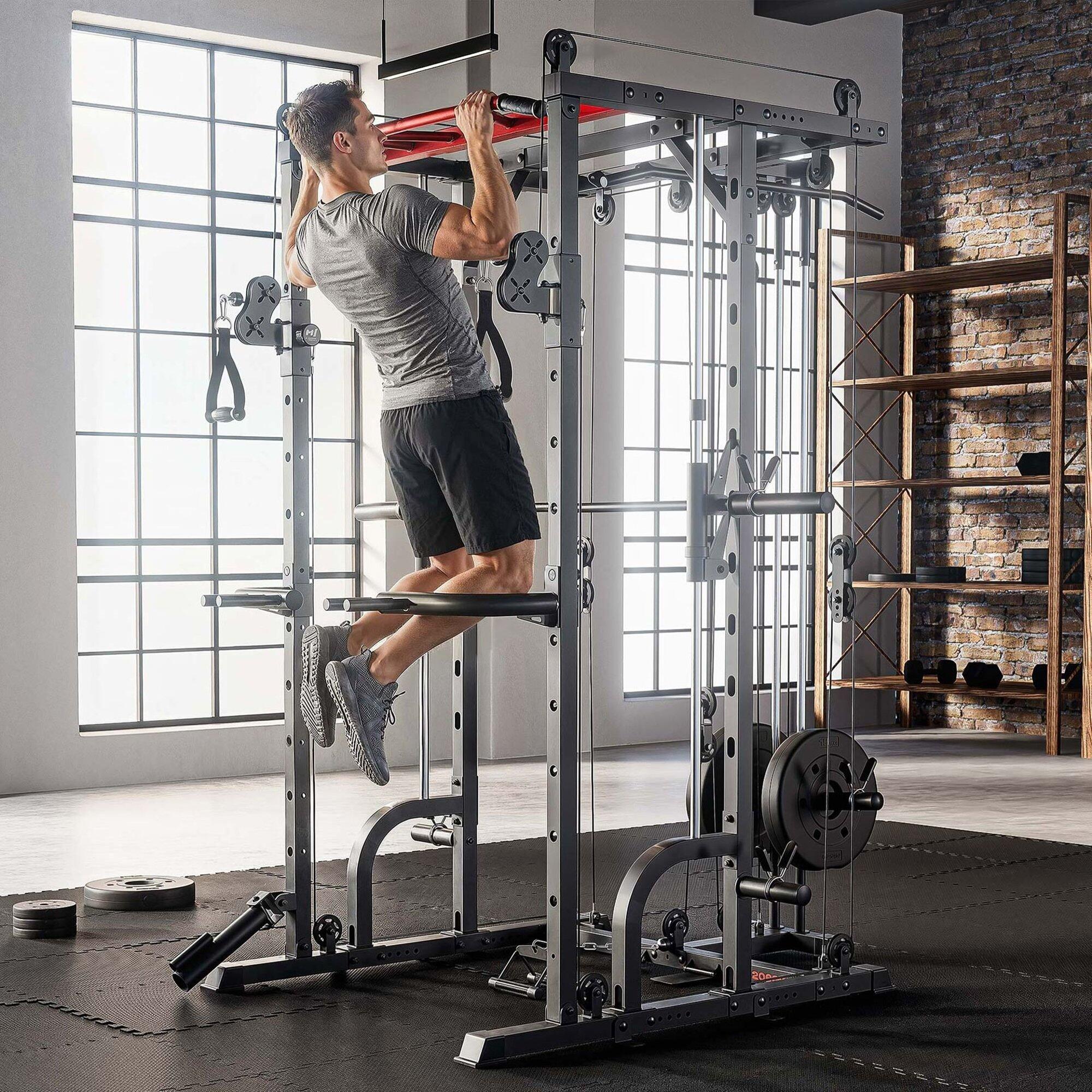 Klatka do treningu siłowego Power Rack Hop-Sport HS-2090K z wyciągiem i suwnicą 6/7