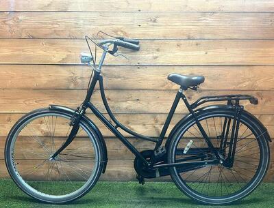 Oma/opafiets stadsfiets 28" zwart, 57 cm, terugtraprem