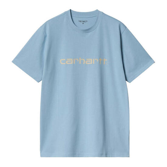 Camiseta Azul Carhartt Script T-Shirt Bluebird - Fleur De Sel