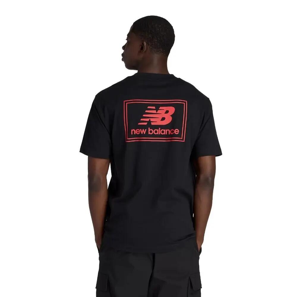 Camiseta Negra New Balance Woven Label T-Shirt Black 2/5