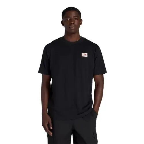 Camiseta Negra New Balance Woven Label T-Shirt Black 5/5
