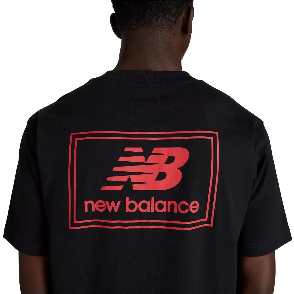 Camiseta Negra New Balance Woven Label T-Shirt Black 4/5