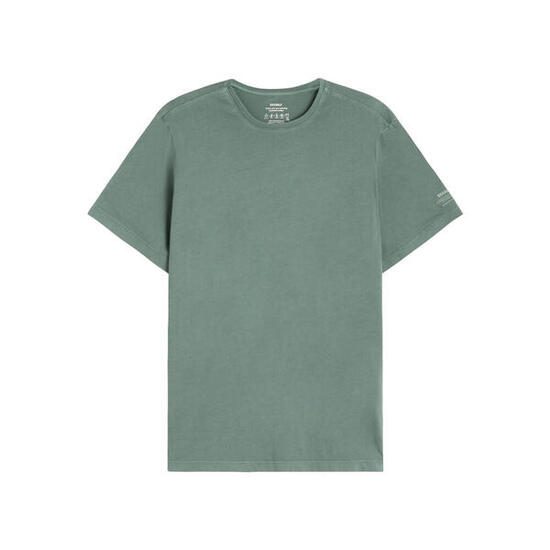 Camiseta Verde Ecoalf Vent Green de Cuello Redondo con Logo en la Manga