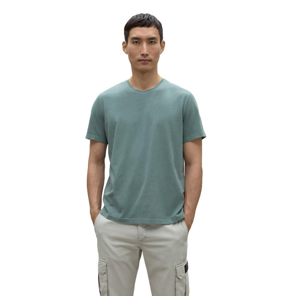 Camiseta Verde Ecoalf Vent Green de Cuello Redondo con Logo en la Manga 2/5