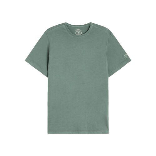 Camiseta Verde Ecoalf Vent Green de Cuello Redondo con Logo en la Manga 5/5