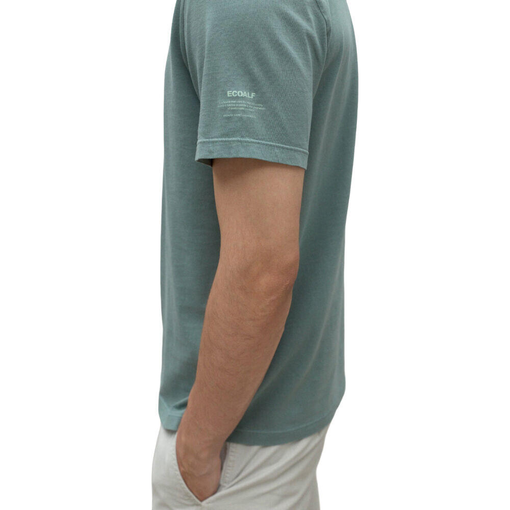 Camiseta Verde Ecoalf Vent Green de Cuello Redondo con Logo en la Manga 4/5