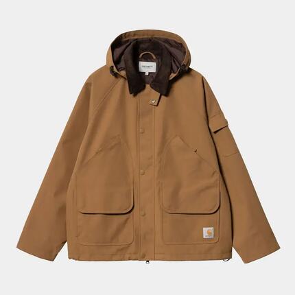 Chaqueta Marrón Con Capucha Carhartt Clarton Jacket Hamilton Brown/Tobacco