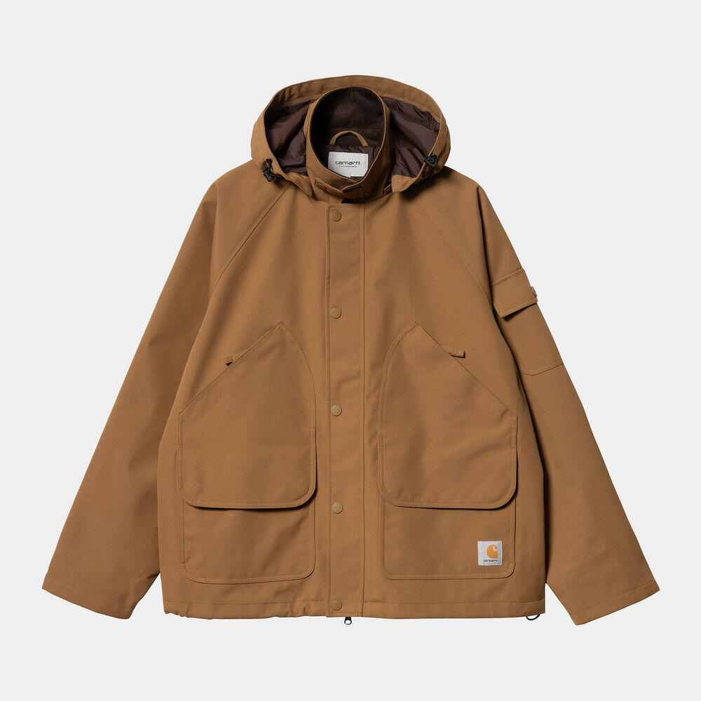 Chaqueta Marrón Con Capucha Carhartt Clarton Jacket Hamilton Brown/Tobacco 3/5