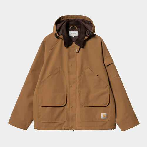 Chaqueta Marrón Con Capucha Carhartt Clarton Jacket Hamilton Brown/Tobacco 5/5