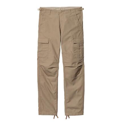 Pantalón Cargo Beige Carhartt Aviation Pant Leather Rinsed de Corte Holgado