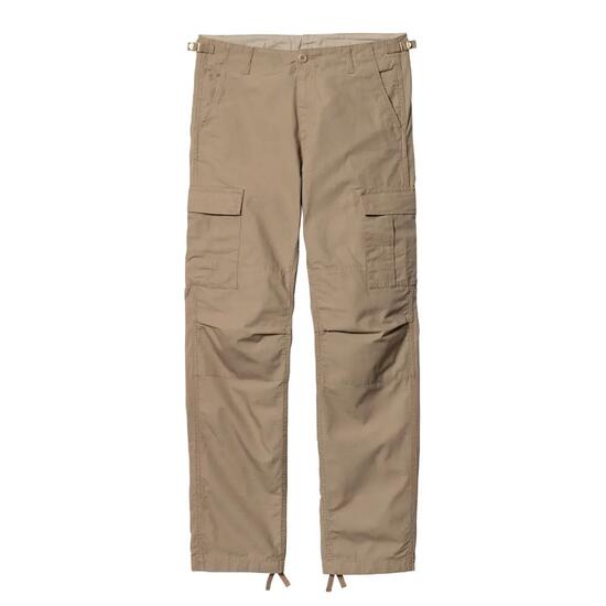 Pantalón Cargo Beige Carhartt Aviation Pant Leather Rinsed de Corte Holgado