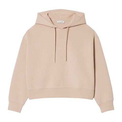 Sudadera Beige Lacoste Sweatshirts a Capuche Woman Lionne Versátil y Elegante 4/4