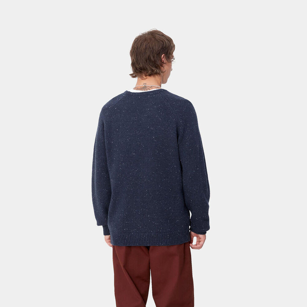 Jersey Azul Carhartt Anglistic Sweater Speckled Air Force Blue 4/5