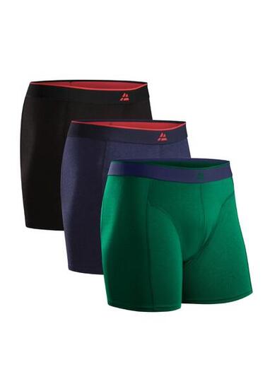 Boxer in bambù da uomo ultra morbidi traspiranti intimo confezione da 3