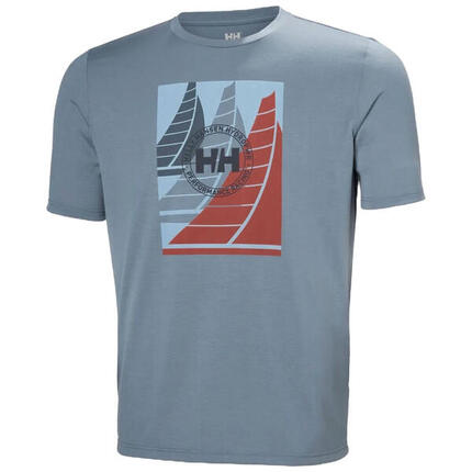 Camiseta Gris Helly Hansen Race Sailing T-Shirt Washed de Corte Regular