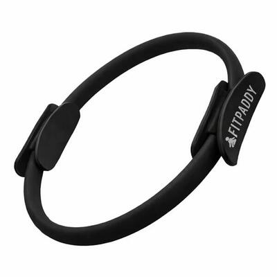 Anello Pilates Nero con Impugnature Ergonomiche Imbottite - 38cm