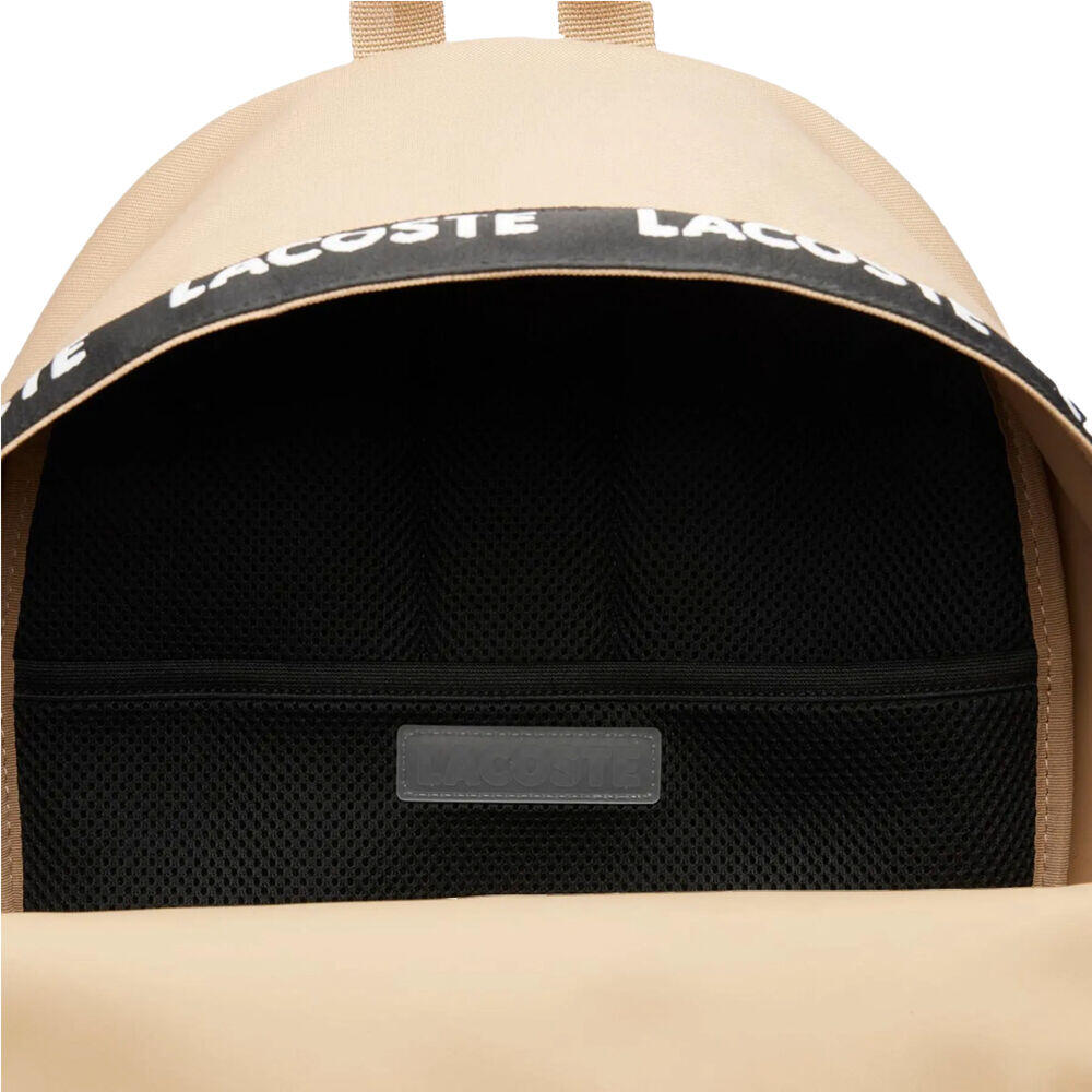 Mochila Beige Lacoste Logo Neocroc Tape Viennois Espaciosa Y Cómoda 4/5