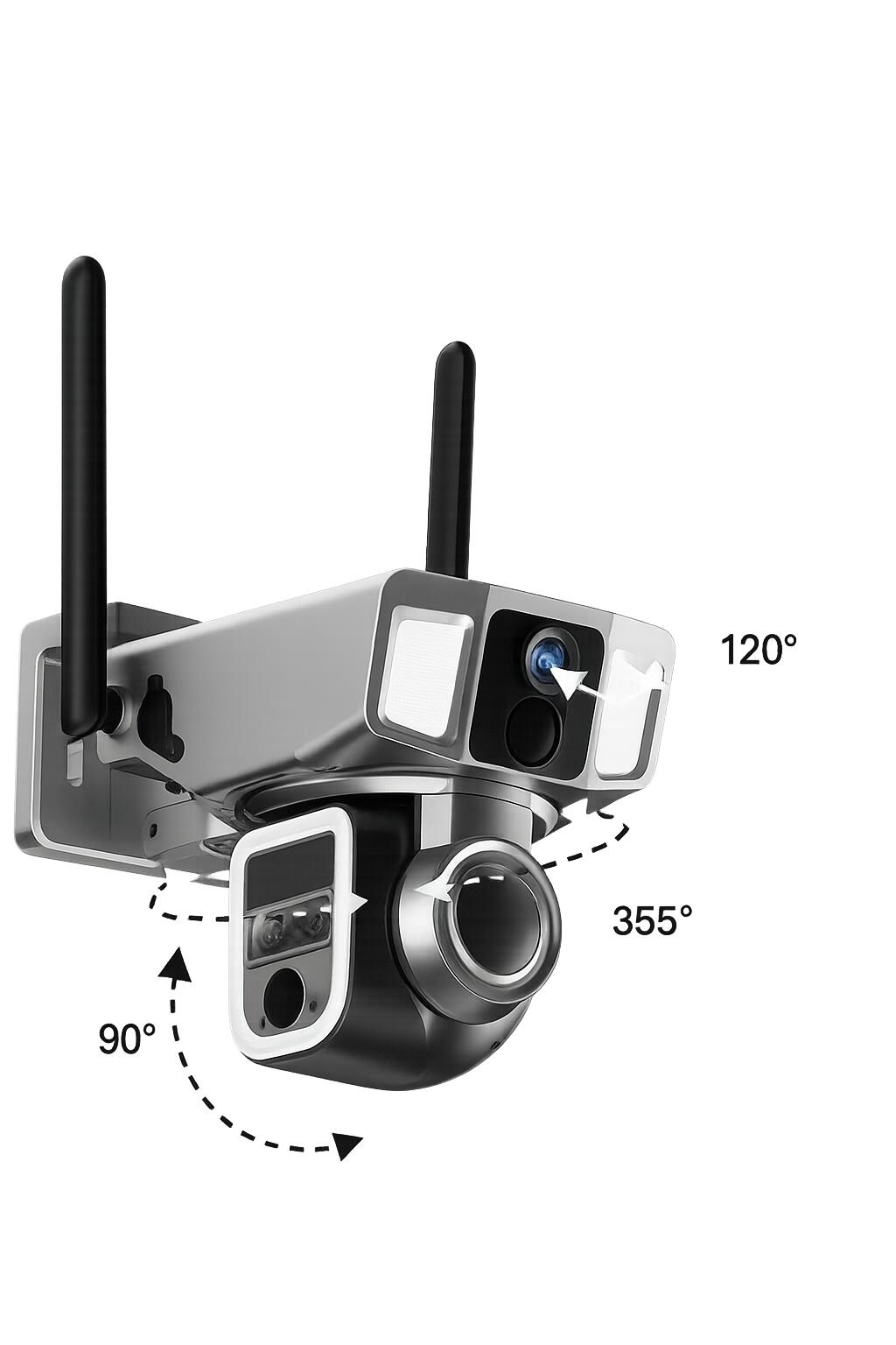 Caméra de surveillance 360° Wi-Fi et 4G CAM1200 2/4