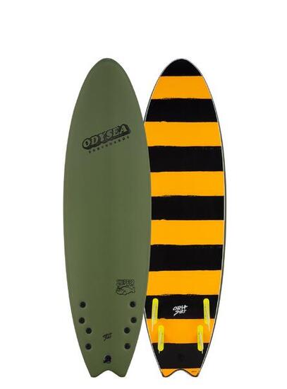 Foamie Surfboard - Odysea 6.6 Skipper Quad - Grün