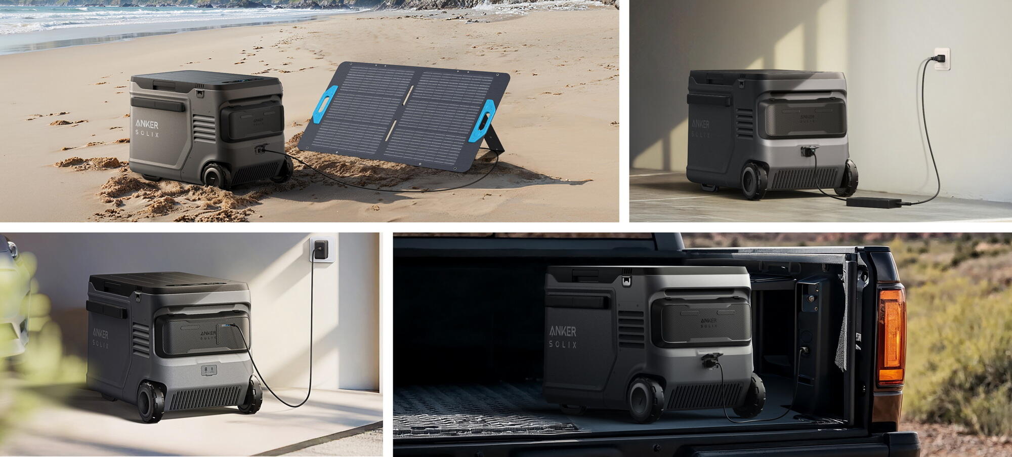 Kit draagbare koelbox 40 L Anker Solix EverFrost 2 + Bifaciaal zonnepaneel 100 W 6/8