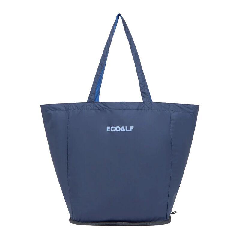 Bolsa Tote Azul Ecoalf Pcho Bag Blue Indigo Plegable de Tejido Ligero 2/5