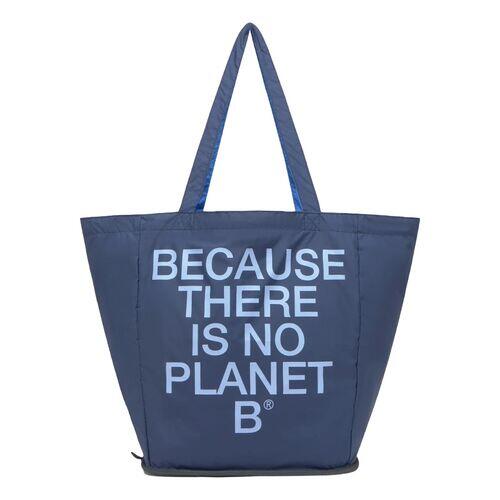 Bolsa Tote Azul Ecoalf Pcho Bag Blue Indigo Plegable de Tejido Ligero 5/5