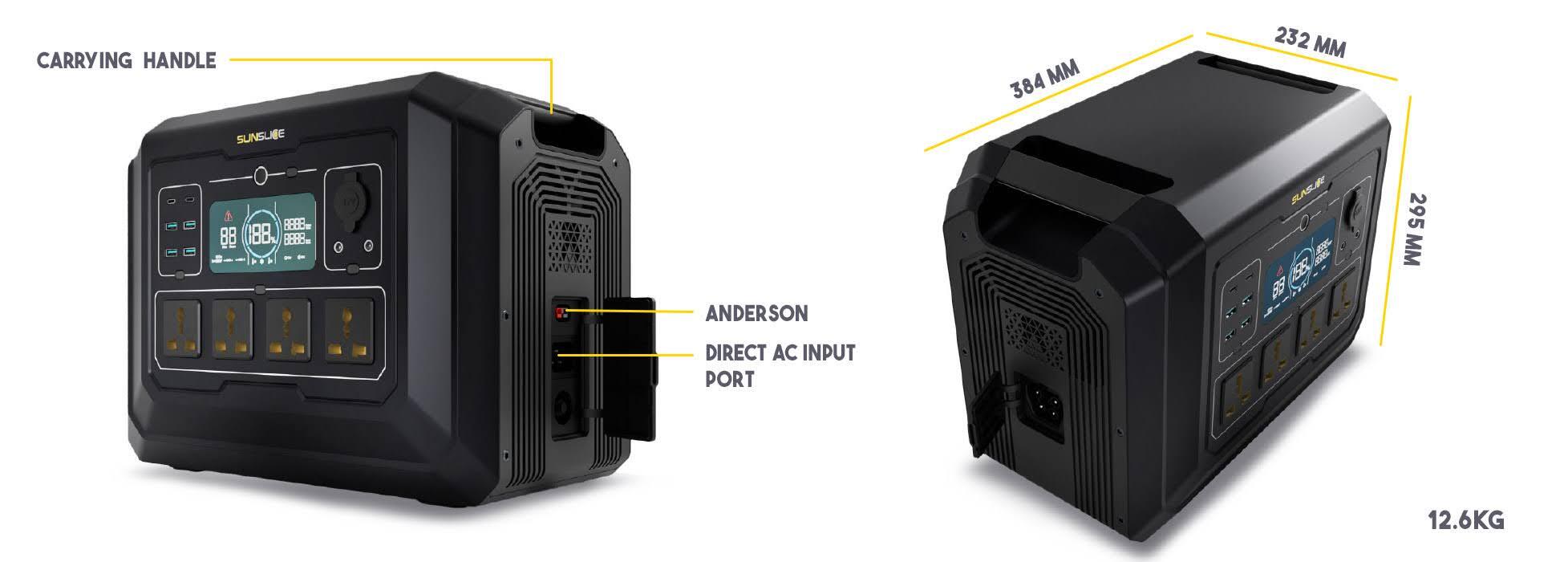 Sunslice Gravity 1024Wh — Krachtig Draagbaar Power Station 2000W 7/7