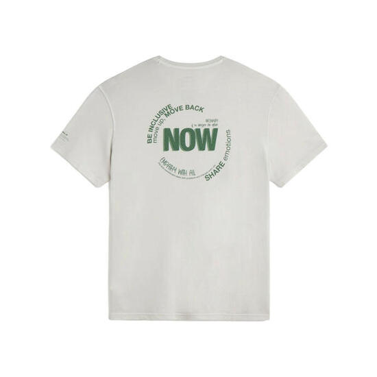 Camiseta Gris Claro Ecoalf Now Light Grey de Corte Regular
