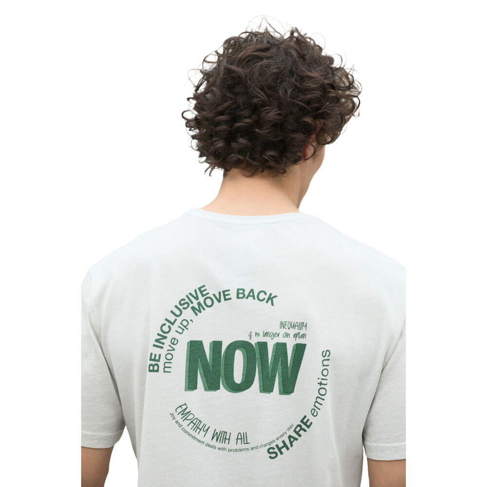 Camiseta Gris Claro Ecoalf Now Light Grey de Corte Regular 4/5