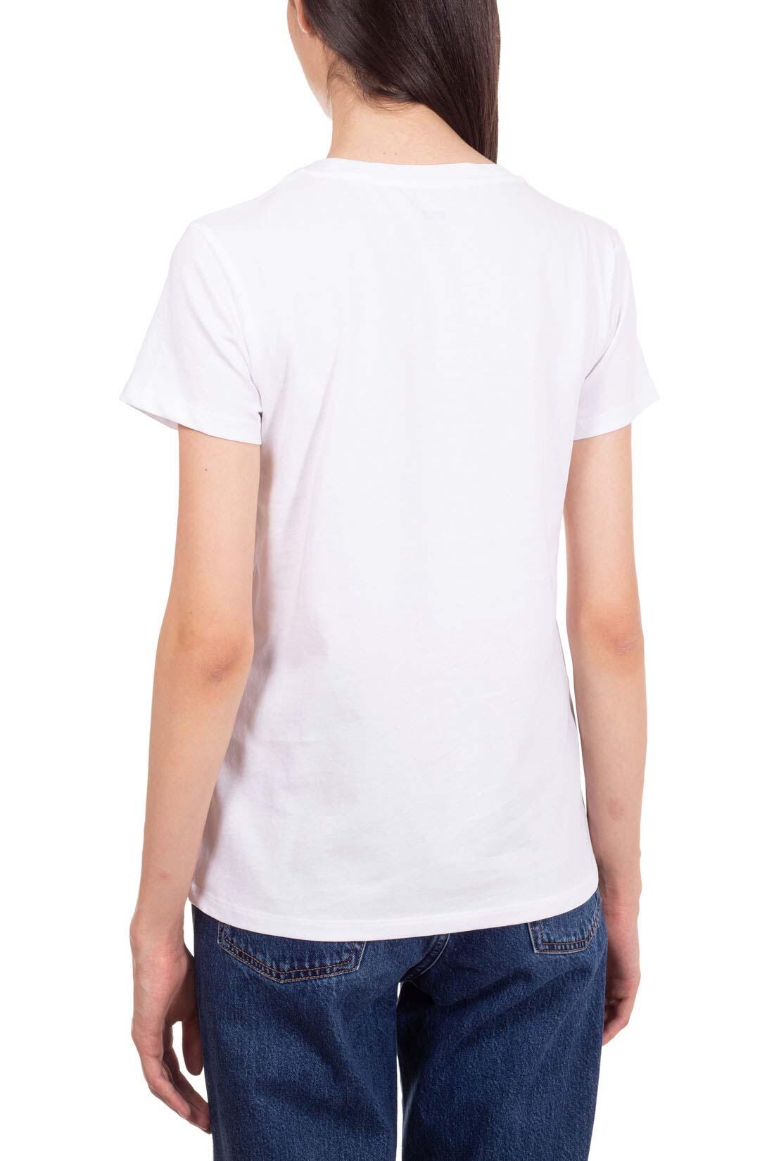 Camiseta Blanca Levis de Cuello Redondo con Logo en el Pecho 3/5