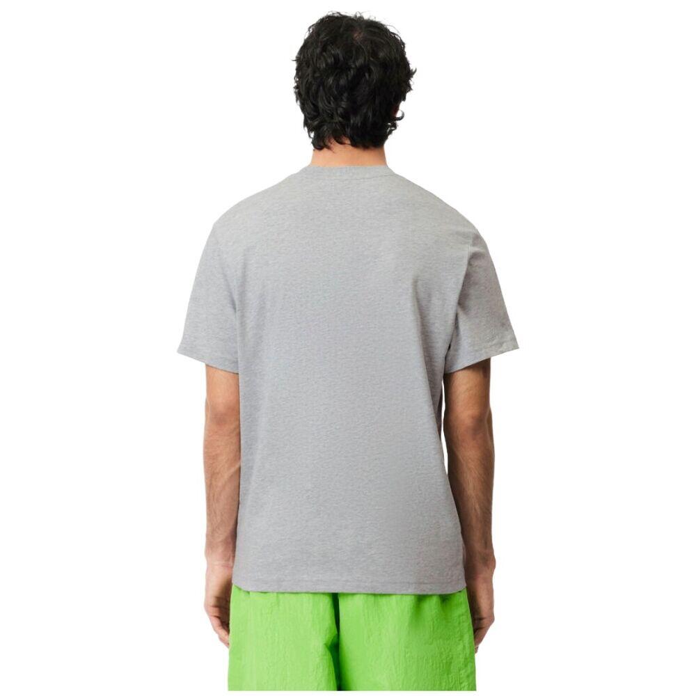 Camiseta Gris Lacoste de Corte Clásico de Punto de Algodón 2/4