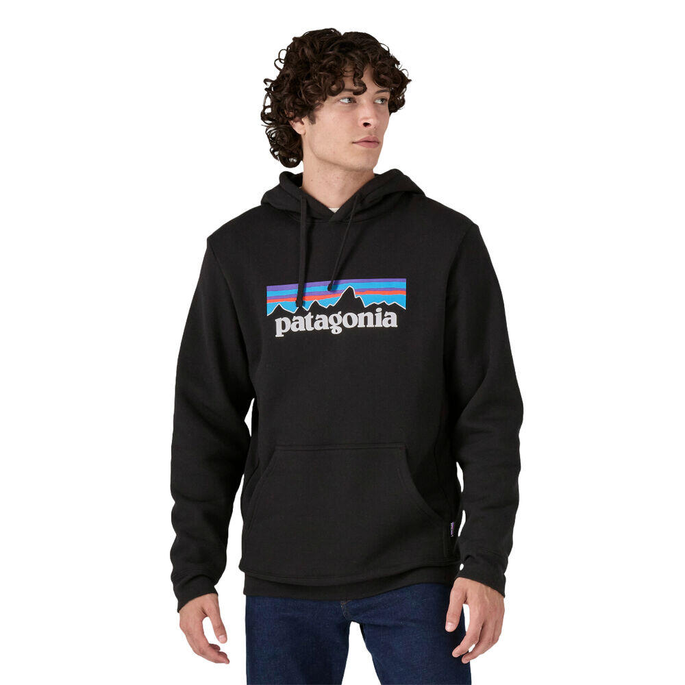 Sudadera Negra Patagonia Logo Uprisal Fleece Black Suave y Cálida 2/4