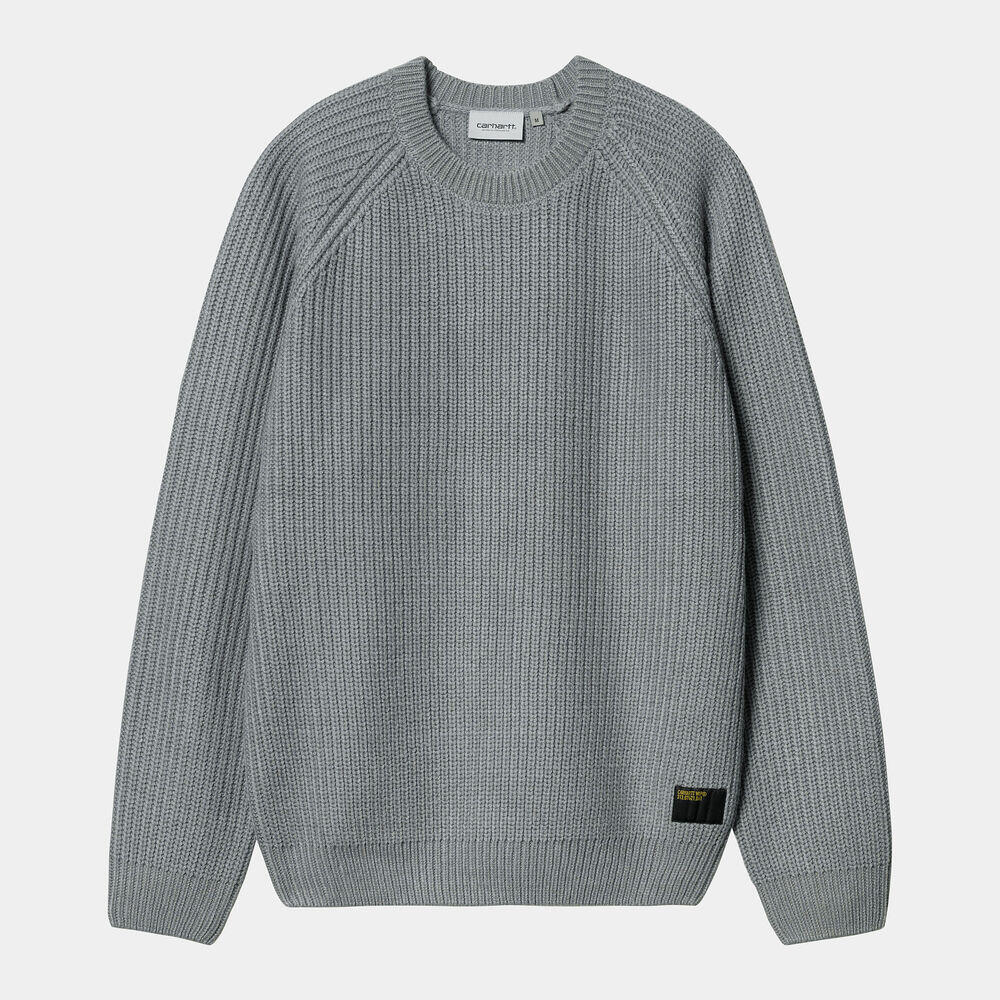 Jersey Gris Carhartt Forth Sweater Dove Grey 1/5