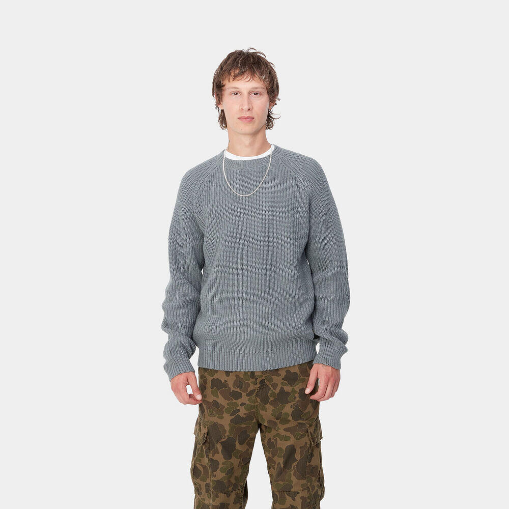 Jersey Gris Carhartt Forth Sweater Dove Grey 3/5