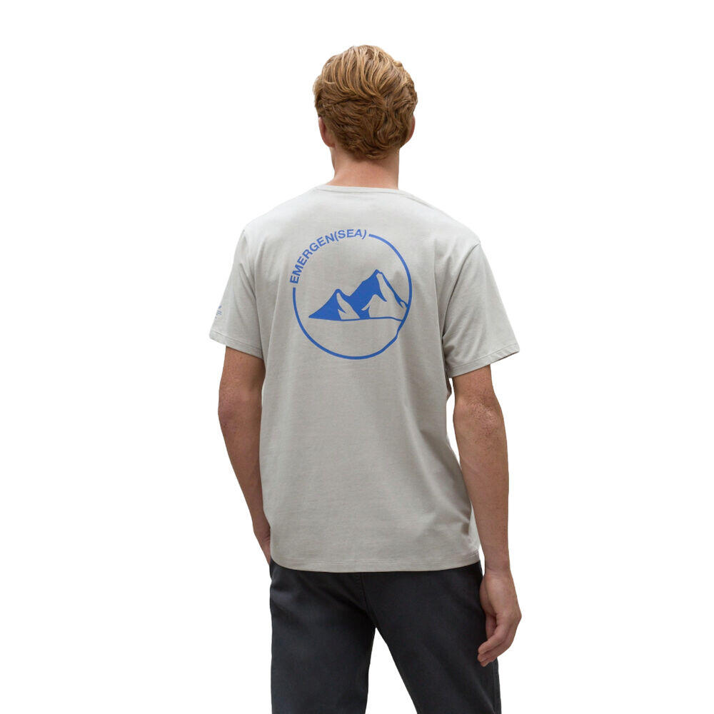 Camiseta Beige Ecoalf Chester T-Shirt Ice 3/4