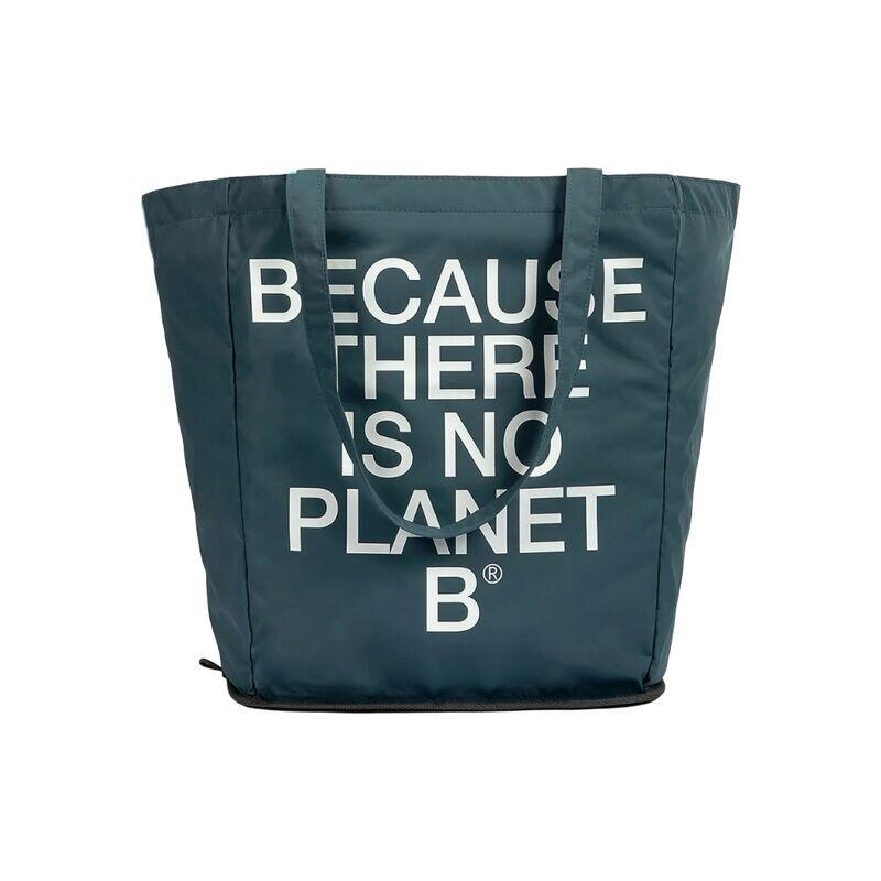 Bolsa Tote Azul Ecoalf Pcho Bag Smokey Blue Plegable de Tejido Ligero 2/5