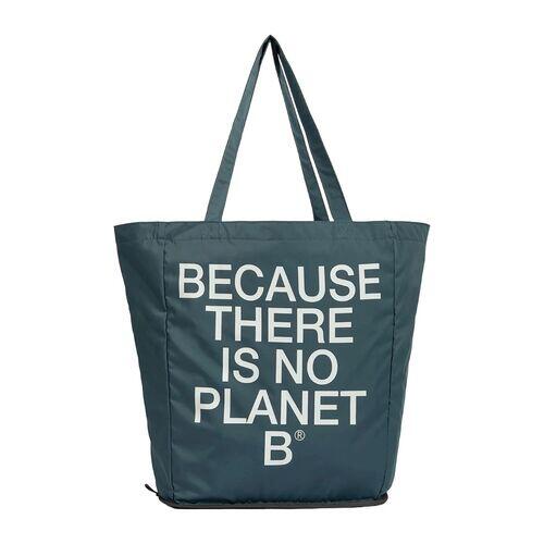 Bolsa Tote Azul Ecoalf Pcho Bag Smokey Blue Plegable de Tejido Ligero 5/5