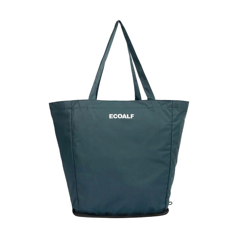 Bolsa Tote Azul Ecoalf Pcho Bag Smokey Blue Plegable de Tejido Ligero 4/5