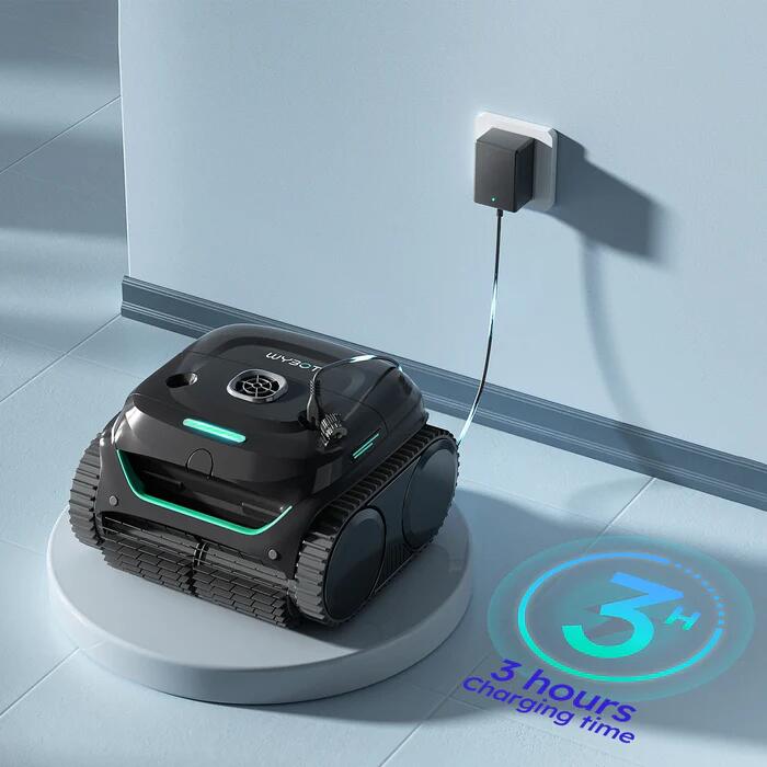 C2 Robot aspirateur de piscine sans fil Noir Vert 7/8
