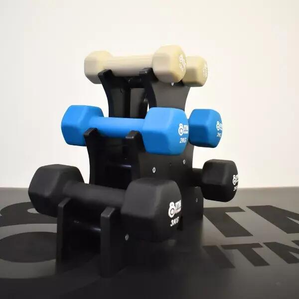 ITM Fitness 12kg Neoprene Dumbbell Set with A-frame Stand 5/6
