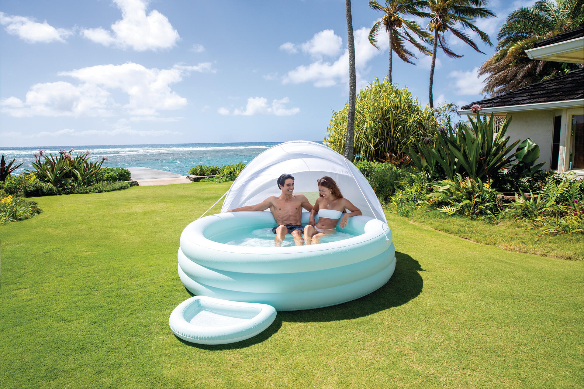 Bazén INTEX 57195 SWIM CENTER™ CANOPY LOUNGE POOL 277x221x137 cm 3/7